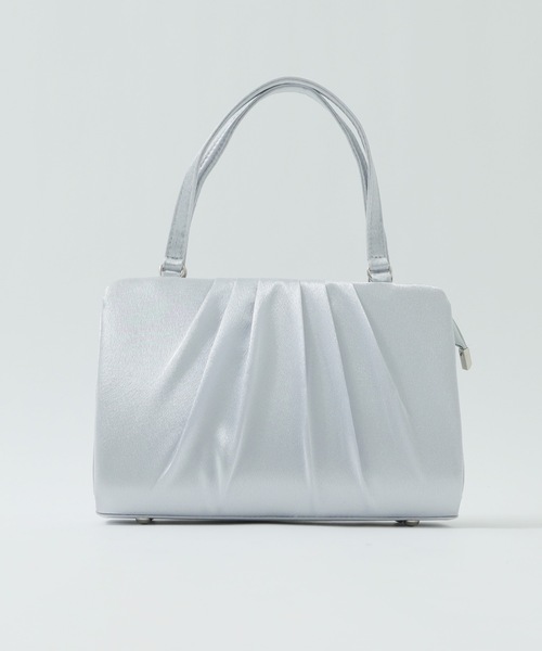 niana（ニアナ）の「サテンプリーツパーティーハンドバッグ（ハンドバッグ・レディース・シャンパン/シルバー/ブラック・FREE）」の11枚目の写真