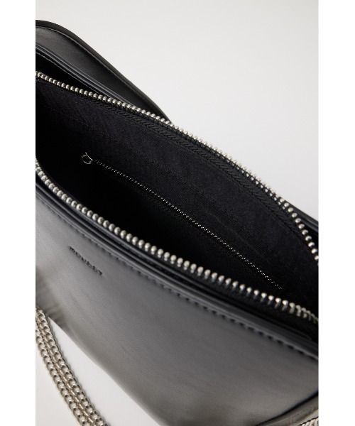 MOUSSY（マウジー）の「TWIN CHAIN F/LEATHER バッグ（ショルダーバッグ・レディース・ブラック/オフホワイト・FREE）」の10枚目の写真