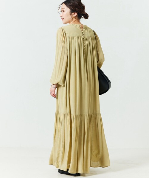 FREAK'S STORE（フリークスストア）の「【限定展開】インド 楊柳 2way ワンピース（前後2WAY）（ワンピース・レディース・ナチュラル/ブルー/ベージュ/パープル/ネイビー・SMALL/MEDIUM）」の14枚目の写真