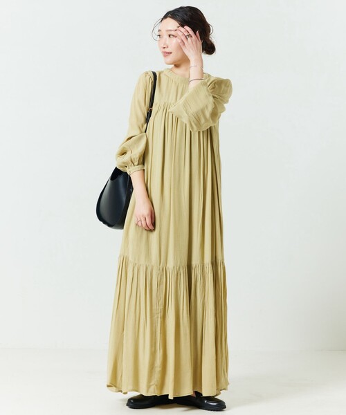 FREAK'S STORE（フリークスストア）の「【限定展開】インド 楊柳 2way ワンピース（前後2WAY）（ワンピース・レディース・ナチュラル/ブルー/ベージュ/パープル/ネイビー・SMALL/MEDIUM）」の16枚目の写真