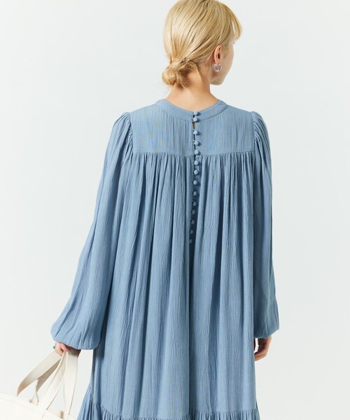 FREAK'S STORE（フリークスストア）の「【限定展開】インド 楊柳 2way ワンピース（前後2WAY）（ワンピース・レディース・ナチュラル/ブルー/ベージュ/パープル/ネイビー・SMALL/MEDIUM）」の20枚目の写真