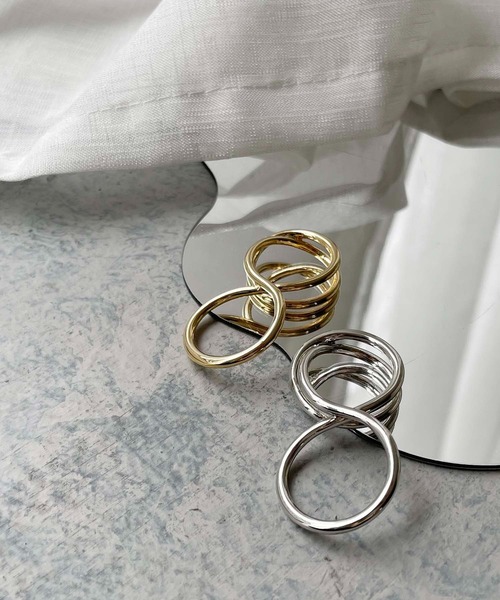 cheriella(シェリエラ)の「【cheriella】WEB限定ダブルフィンガーリング(リング・レディース・シルバー/ゴールド・FREE)」の14枚目の写真