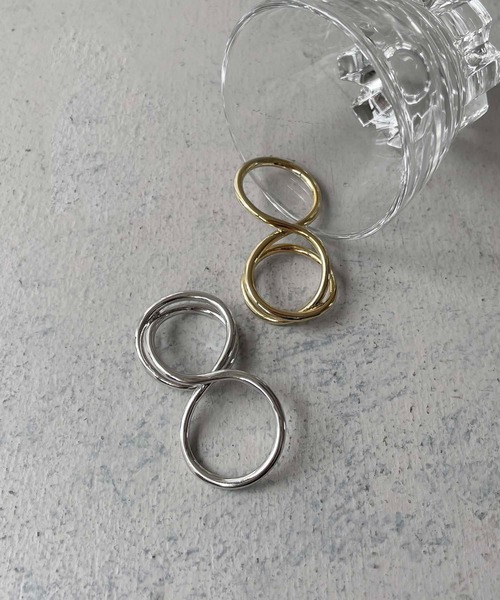 cheriella(シェリエラ)の「【cheriella】WEB限定ダブルフィンガーリング(リング・レディース・シルバー/ゴールド・FREE)」の13枚目の写真