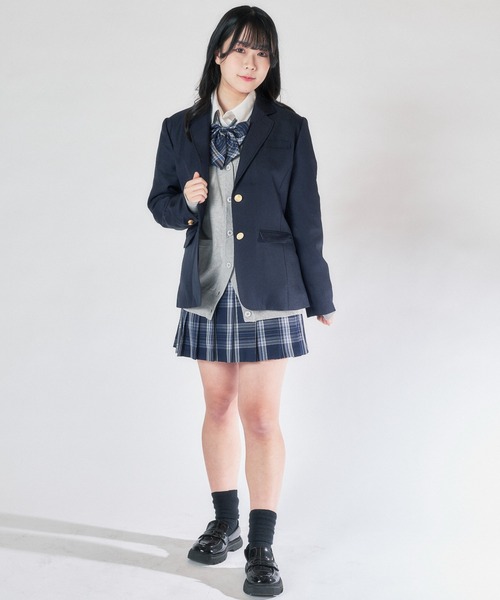 WEGO(ウィゴー)の「WEGO/スクールブレザー(テーラードジャケット・レディース・グレー/ネイビー・MEDIUM/LARGE)」の9枚目の写真