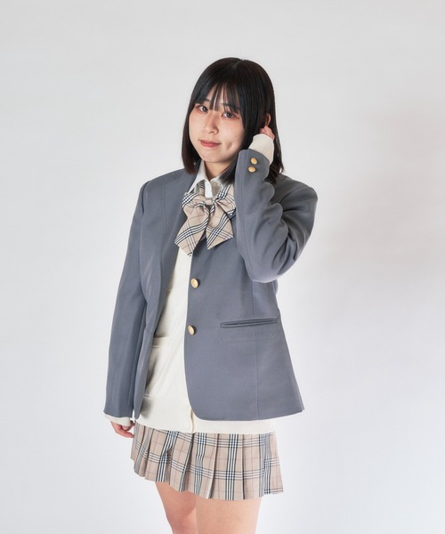 WEGO(ウィゴー)の「WEGO/スクールブレザー(テーラードジャケット・レディース・グレー/ネイビー・MEDIUM/LARGE)」の3枚目の写真