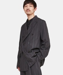 marka | marka / マーカ：W.B SHIRT JACKET - 2/72 wool z twist tropical wide stripe -：M23A-11JK01C[COR](テーラードジャケット)