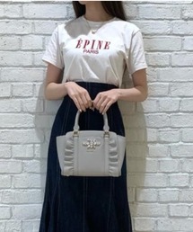ビジューフリルハンドバック