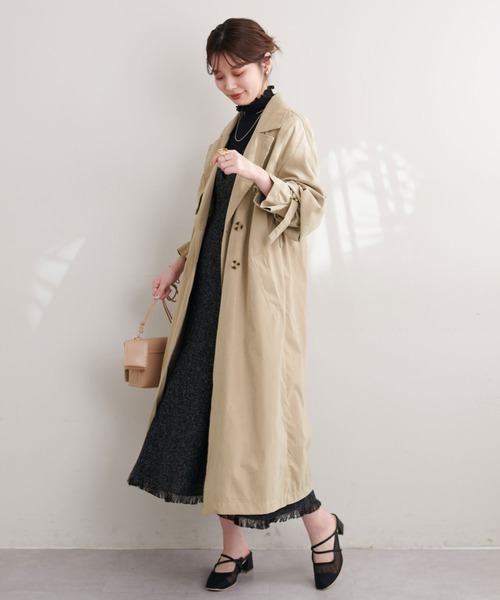 natural couture(ナチュラルクチュール)の「キャンディースリーブトレンチコート(トレンチコート・レディース・グレイッシュベージュ/ベージュ/アイボリー/カーキ・FREE)」の17枚目の写真
