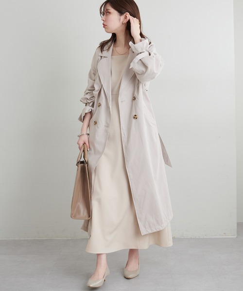 natural couture(ナチュラルクチュール)の「キャンディースリーブトレンチコート(トレンチコート・レディース・グレイッシュベージュ/ベージュ/アイボリー/カーキ・FREE)」の22枚目の写真