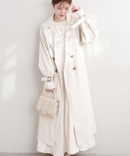 natural couture(ナチュラルクチュール)の「キャンディースリーブトレンチコート(トレンチコート・レディース・グレイッシュベージュ/ベージュ/アイボリー/カーキ・FREE)」の7枚目の写真