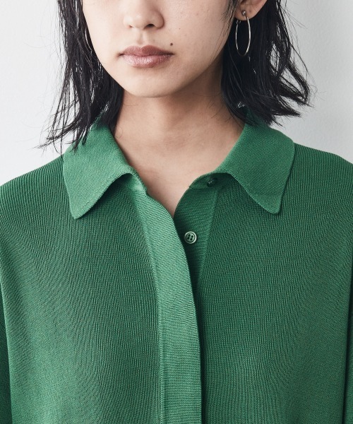 CHIC STYLE（シックスタイル）の「＜大きいサイズ＞ポロニットプルオーバー シックスタイル（ニット/セーター・レディース・グリーン/ブラック・5L/4L/L/3L/LL）」の15枚目の写真