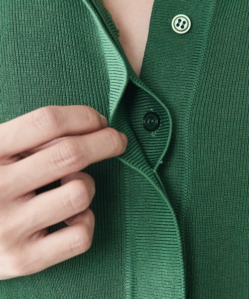 CHIC STYLE（シックスタイル）の「＜大きいサイズ＞ポロニットプルオーバー シックスタイル（ニット/セーター・レディース・グリーン/ブラック・5L/4L/L/3L/LL）」の18枚目の写真