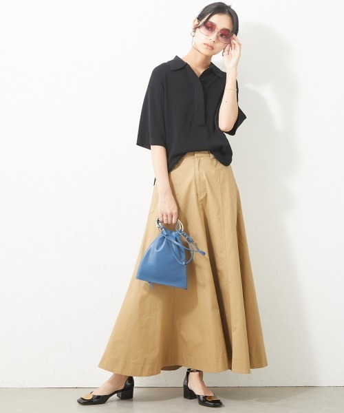 CHIC STYLE（シックスタイル）の「＜大きいサイズ＞ポロニットプルオーバー シックスタイル（ニット/セーター・レディース・グリーン/ブラック・5L/4L/L/3L/LL）」の14枚目の写真