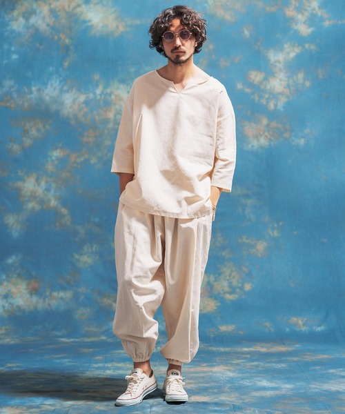 Jih Nunc バルーンパンツサルエルパンツ 楽天市場】【Jih Nunc(ジーヌンク)】リネン混デニムワイド