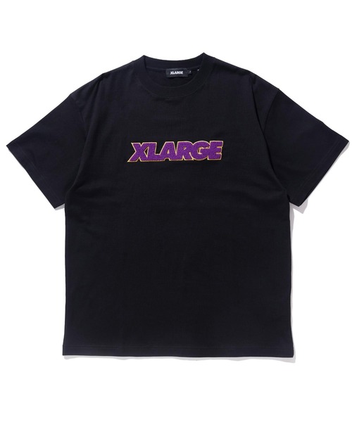 XLARGE（エクストララージ）の「CHENILLE STANDARD LOGO S/S TEE（Tシャツ/カットソー・メンズ・ホワイト/バーガンディー/グリーン/ネイビー/ブラック・M/XL/L/S）」の2枚目の写真