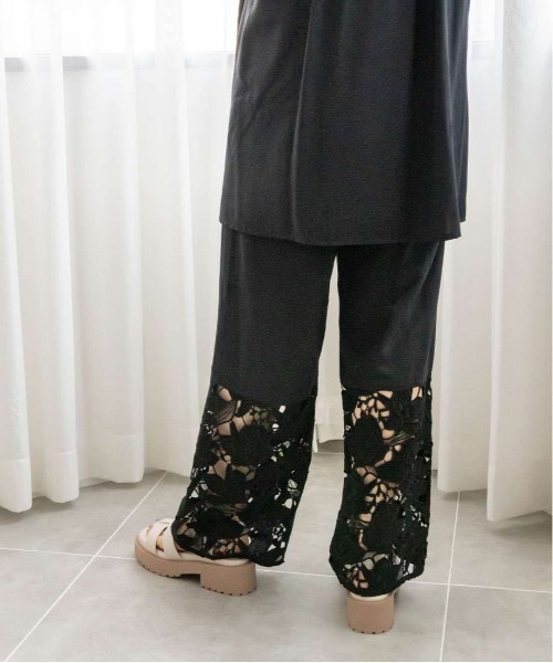 RANDA（ランダ）の「裾レースシアーパンツ（その他パンツ・レディース・ブラック/ブルー/ホワイト・0/1）」の8枚目の写真