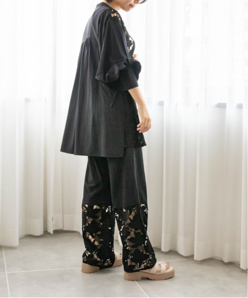 RANDA（ランダ）の「裾レースシアーパンツ（その他パンツ・レディース・ブラック/ブルー/ホワイト・0/1）」の10枚目の写真