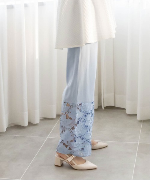 RANDA（ランダ）の「裾レースシアーパンツ（その他パンツ・レディース・ブラック/ブルー/ホワイト・0/1）」の12枚目の写真