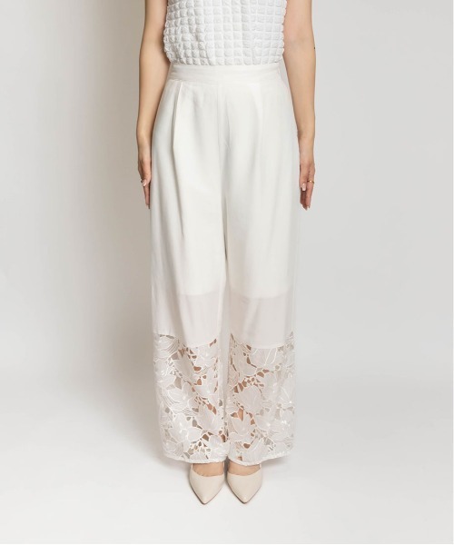 RANDA（ランダ）の「裾レースシアーパンツ（その他パンツ・レディース・ブラック/ブルー/ホワイト・0/1）」の14枚目の写真