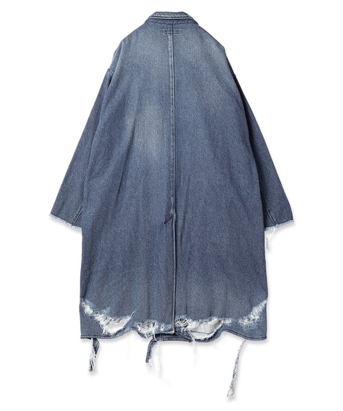 Jieda(ジエダ)の「DESTROY DENIM OVER COAT(トレンチコート・メンズ・インディゴブルー・1/2)」の2枚目の写真