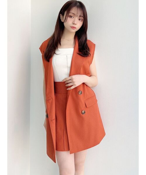 RESEXXY(リゼクシー)の「ハイウエストショートパンツ【セットアップ着用可能】(その他パンツ・レディース・ホワイト/ブラック/オレンジ・FREE)」の9枚目の写真