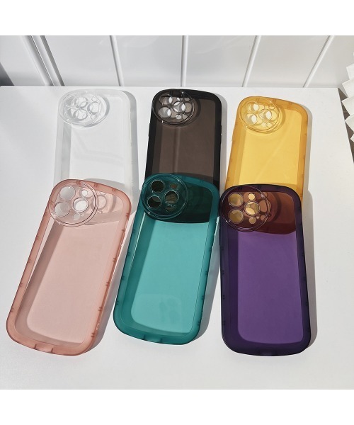 TONE SELECT GOODS（トーンセレクトグッズ）の「【urge select】シンプル クリア フレーム ストラップホール付き iPhone/アイフォンケース（スマホケース/カバー・レディース・クリア/パープル/ピンク/ブラック/ブルーグリーン/イエロー・O/P/T/U/V/W/I/J/Q/N）」の10枚目の写真