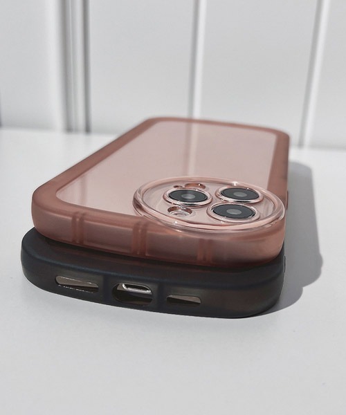 TONE SELECT GOODS（トーンセレクトグッズ）の「【urge select】シンプル クリア フレーム ストラップホール付き iPhone/アイフォンケース（スマホケース/カバー・レディース・クリア/パープル/ピンク/ブラック/ブルーグリーン/イエロー・O/P/T/U/V/W/I/J/Q/N）」の7枚目の写真