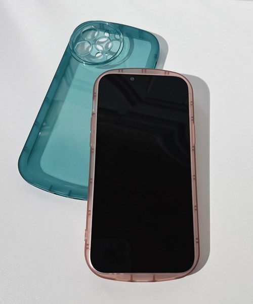 TONE SELECT GOODS（トーンセレクトグッズ）の「【urge select】シンプル クリア フレーム ストラップホール付き iPhone/アイフォンケース（スマホケース/カバー・レディース・クリア/パープル/ピンク/ブラック/ブルーグリーン/イエロー・O/P/T/U/V/W/I/J/Q/N）」の8枚目の写真