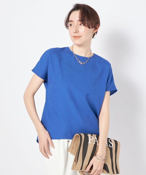 NOLLEY’S（ノーリーズ）の「◇【WEB限定】リネンライクバックタックフレンチブラウス（シャツ/ブラウス・レディース・ロイヤルブルー/ネイビー/ライトグレー/オフホワイト・FREE）」の8枚目の写真