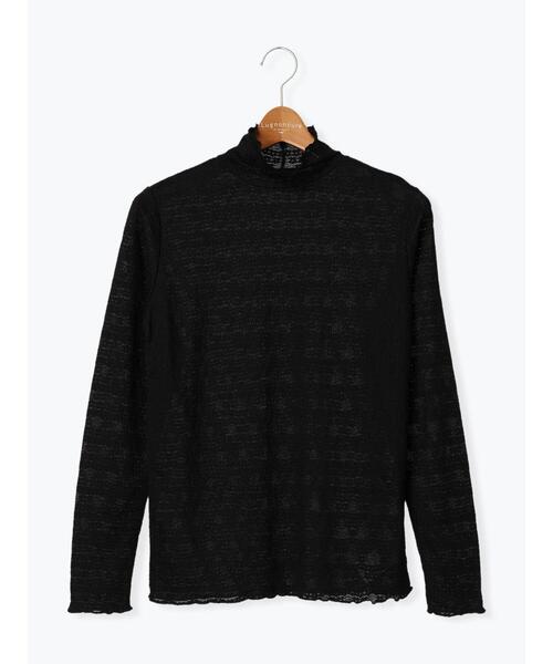 Lugnoncure（ルノンキュール）の「ストレッチレースタートルネックトップス（Tシャツ/カットソー・レディース・ブラック/オフホワイト/ミント・ﾌﾘ-）」の20枚目の写真