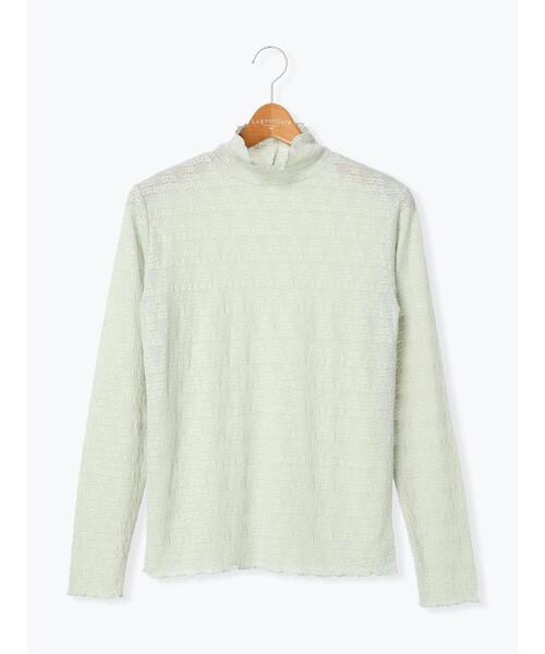 Lugnoncure（ルノンキュール）の「ストレッチレースタートルネックトップス（Tシャツ/カットソー・レディース・ブラック/オフホワイト/ミント・ﾌﾘ-）」の21枚目の写真