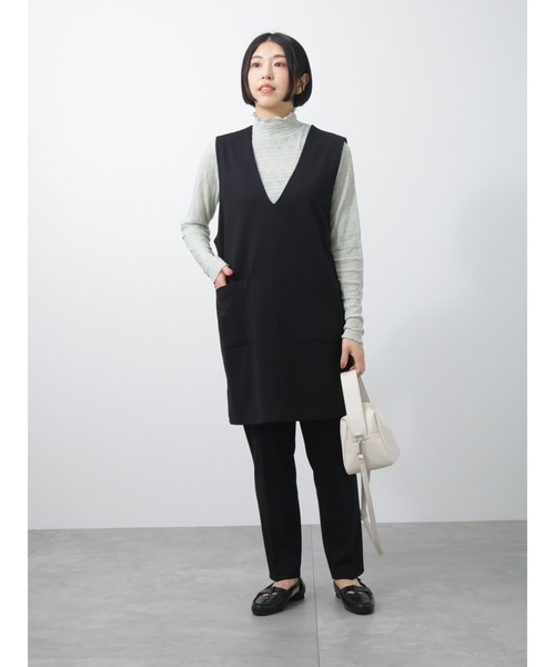 Lugnoncure（ルノンキュール）の「ストレッチレースタートルネックトップス（Tシャツ/カットソー・レディース・ブラック/オフホワイト/ミント・ﾌﾘ-）」の11枚目の写真