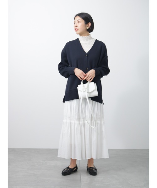 Lugnoncure（ルノンキュール）の「ストレッチレースタートルネックトップス（Tシャツ/カットソー・レディース・ブラック/オフホワイト/ミント・ﾌﾘ-）」の10枚目の写真