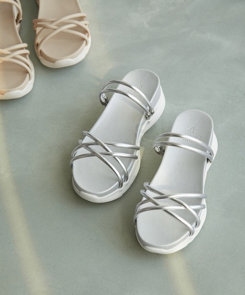 クロスストリングスライド＆バックスリングサンダル