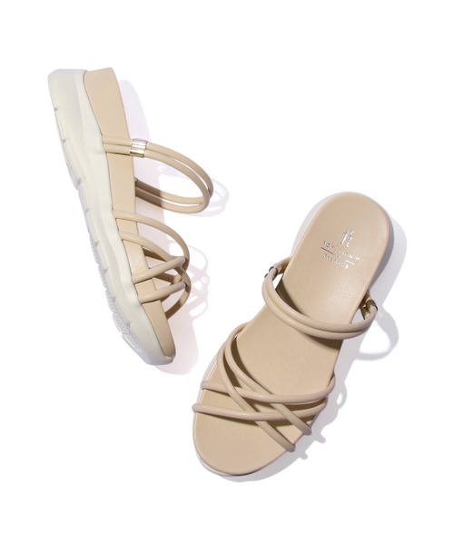 クロスストリングスライド＆バックスリングサンダル