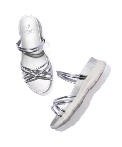 クロスストリングスライド＆バックスリングサンダル