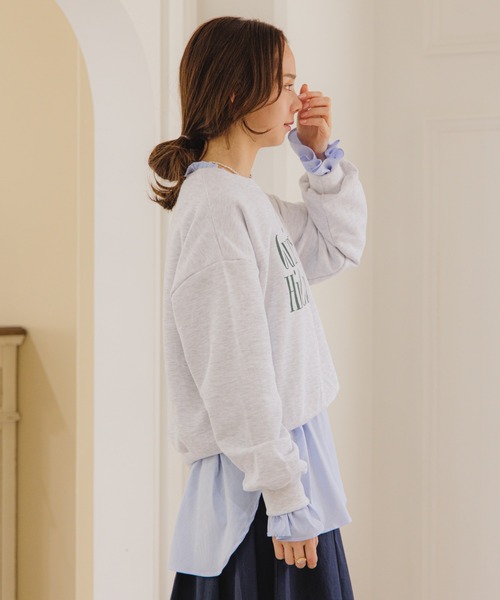 flower（フラワー）の「デイリーロゴスウェット（スウェット・レディース・ベージュ/グレー・FREE）」の11枚目の写真