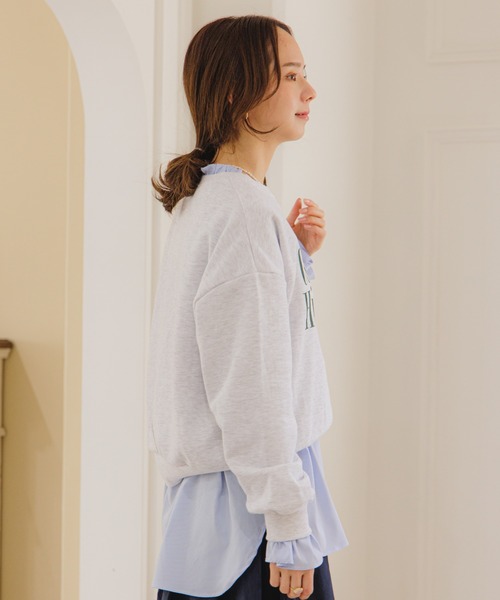 flower（フラワー）の「デイリーロゴスウェット（スウェット・レディース・ベージュ/グレー・FREE）」の3枚目の写真