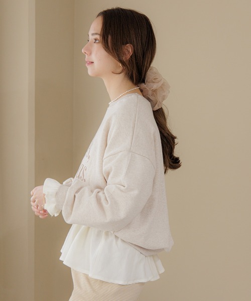 flower（フラワー）の「デイリーロゴスウェット（スウェット・レディース・ベージュ/グレー・FREE）」の16枚目の写真