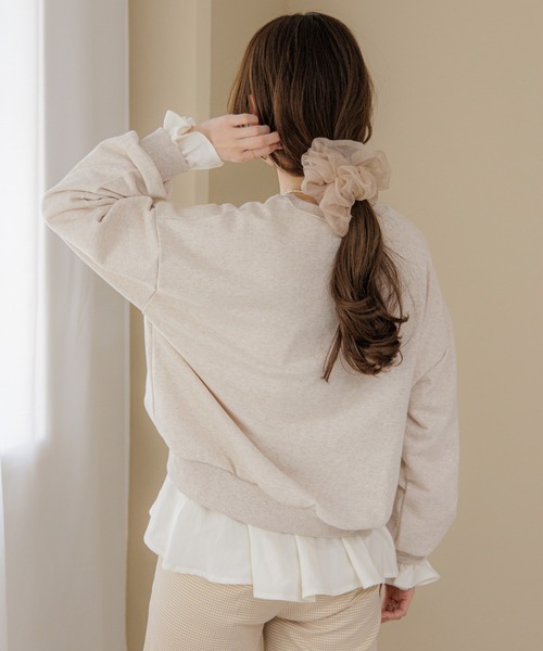 flower（フラワー）の「デイリーロゴスウェット（スウェット・レディース・ベージュ/グレー・FREE）」の8枚目の写真