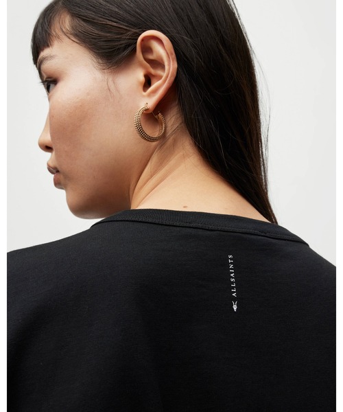 ALLSAINTS（オールセインツ）の「GIGI DRAWCORD T-SHIRT | GIGI ドローコード Tシャツ（Tシャツ/カットソー・レディース・ブラック・4/6/8/2/10）」の4枚目の写真