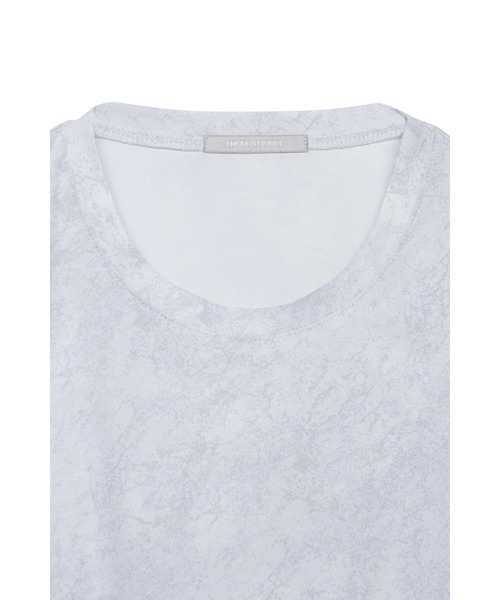 HIGH STREET（ハイストリート）の「HIGH STREET∴ROUGHプリント鹿の子クルーネック半袖Ｔシャツ（Tシャツ/カットソー・メンズ・ブルー系2/ベージュ/ブラック・LL/M/L）」の9枚目の写真