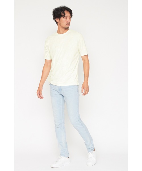 HIGH STREET（ハイストリート）の「HIGH STREET∴ROUGHプリント鹿の子クルーネック半袖Ｔシャツ（Tシャツ/カットソー・メンズ・ブルー系2/ベージュ/ブラック・LL/M/L）」の20枚目の写真