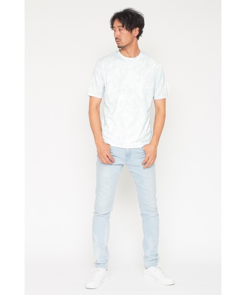 HIGH STREET（ハイストリート）の「HIGH STREET∴ROUGHプリント鹿の子クルーネック半袖Ｔシャツ（Tシャツ/カットソー・メンズ・ブルー系2/ベージュ/ブラック・LL/M/L）」の21枚目の写真