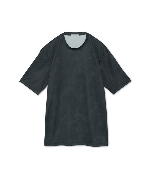 HIGH STREET∴ROUGHプリント鹿の子クルーネック半袖Ｔシャツ HIGH STREET∴ROUGHプリント鹿の子クルーネック半袖Tシャツ