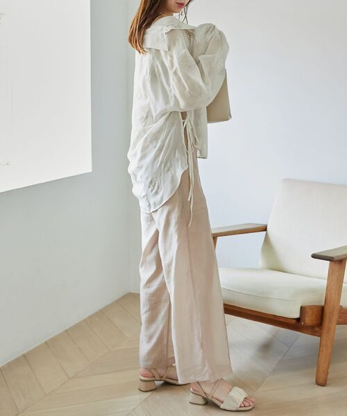 MAJESTIC LEGON(マジェスティックレゴン)の「エアリーシアーパンツ(その他パンツ・レディース・ライトグリーン/アイボリー/ピンク・MEDIUM/SMALL)」の7枚目の写真