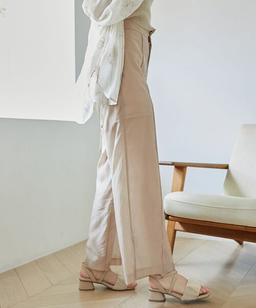 MAJESTIC LEGON(マジェスティックレゴン)の「エアリーシアーパンツ(その他パンツ・レディース・ライトグリーン/アイボリー/ピンク・MEDIUM/SMALL)」の10枚目の写真