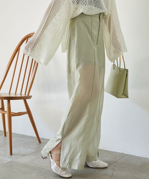 MAJESTIC LEGON(マジェスティックレゴン)の「エアリーシアーパンツ(その他パンツ・レディース・ライトグリーン/アイボリー/ピンク・MEDIUM/SMALL)」の18枚目の写真
