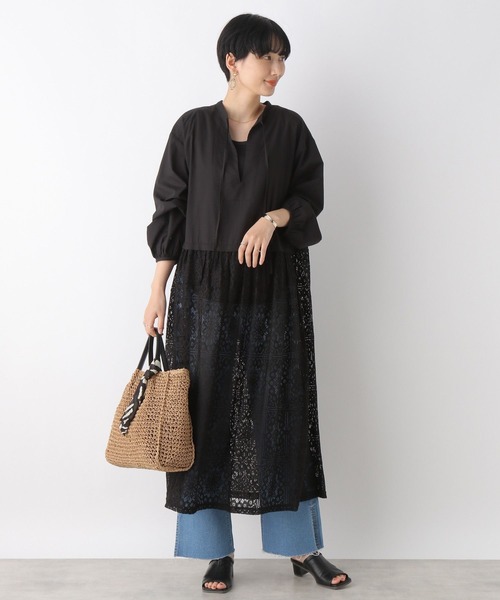 LEPSIM（レプシィム）の「レース切り替えレイヤードワンピース 180734