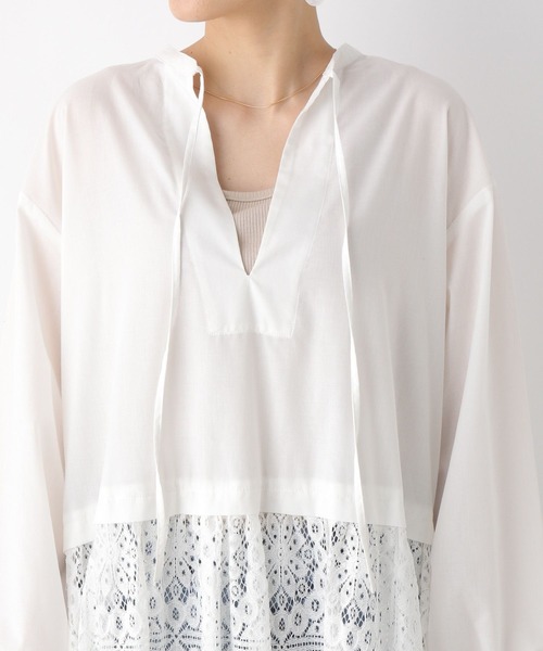 LEPSIM（レプシィム）の「レース切り替えレイヤードワンピース 180734